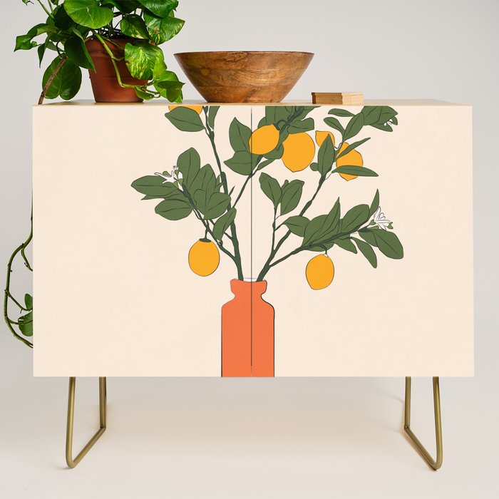Ripe Lemon Plant Credenza Gallery Image 1