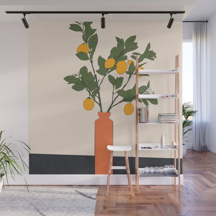 Ripe Lemon Plant Wall Mural Gallery Image 1