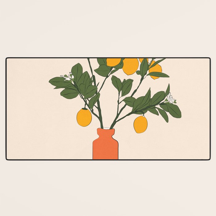 Ripe Lemon Plant Desk Mat Gallery Image 3