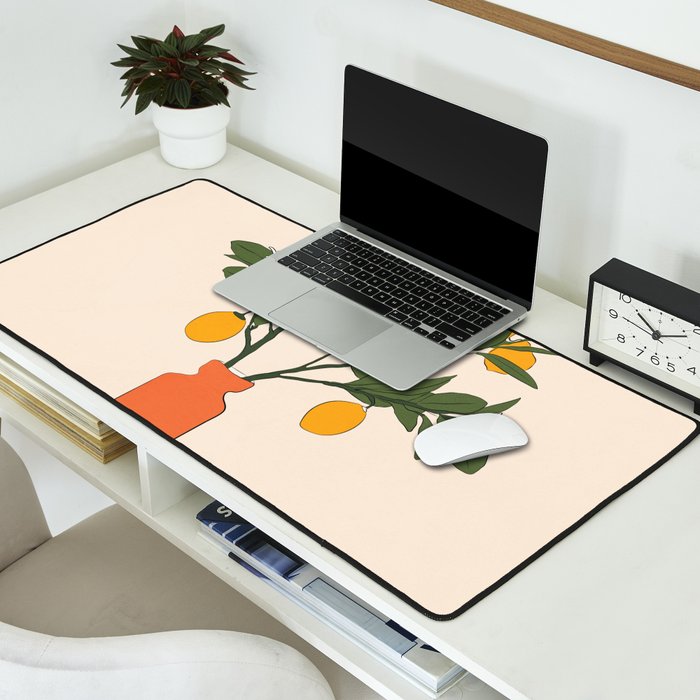Ripe Lemon Plant Desk Mat Gallery Image 2