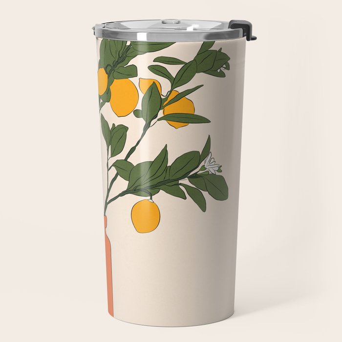 Ripe Lemon Plant Travel Mug Gallery Image 2