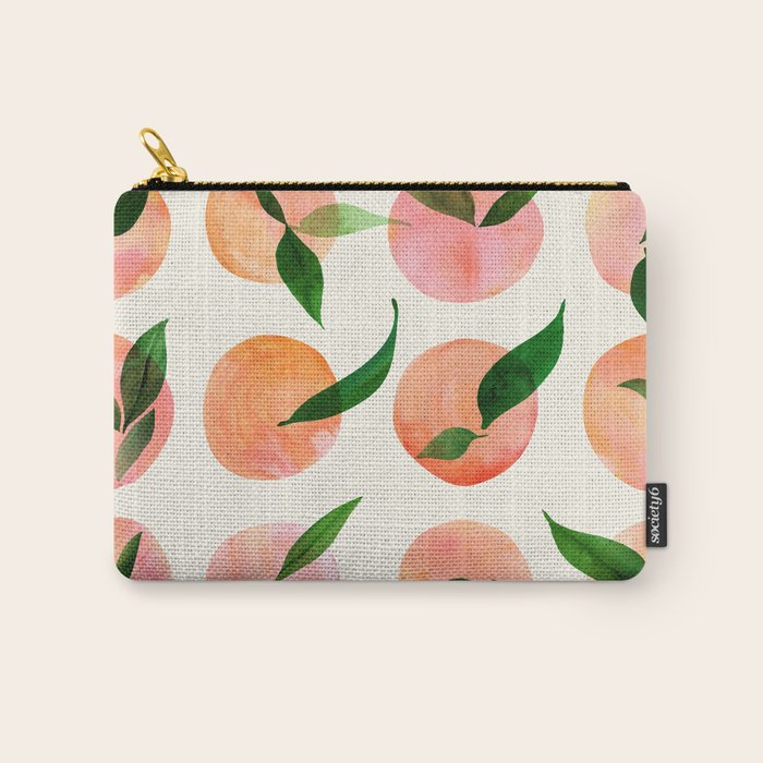 Abstract Watercolor Fruit Shapes Carry All Pouch Gallery Image 1