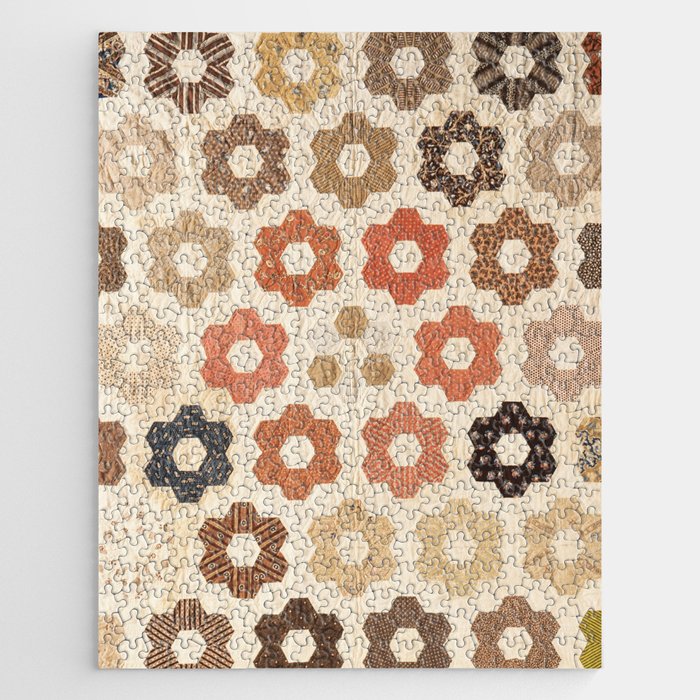 Vintage Multicolor Patchwork Quilt Jigsaw Puzzle Gallery Image 1