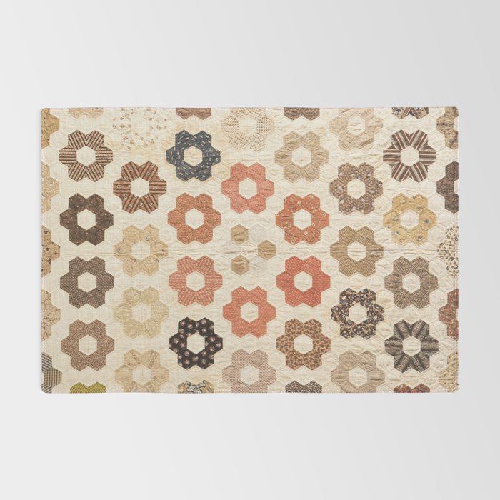 Vintage Multicolor Patchwork Quilt Rug Gallery Image 2