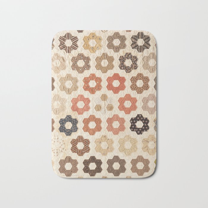 Vintage Multicolor Patchwork Quilt Bath Mat Gallery Image 1
