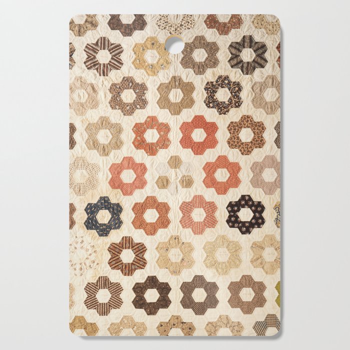 Vintage Multicolor Patchwork Quilt Cutting Board Gallery Image 1