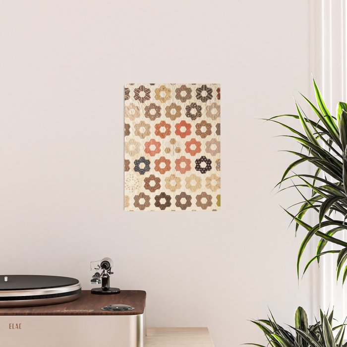 Vintage Multicolor Patchwork Quilt Poster Gallery Image 2