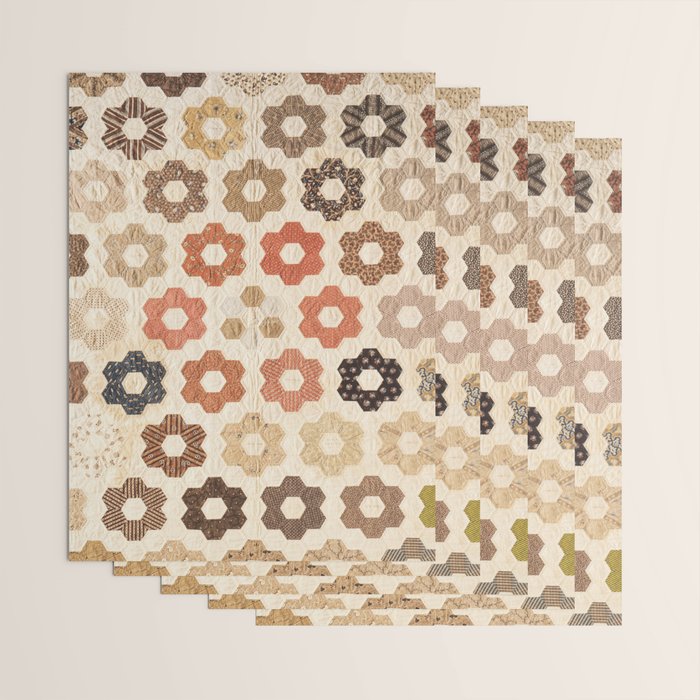 Vintage Multicolor Patchwork Quilt Wrapping Paper Gallery Image 3