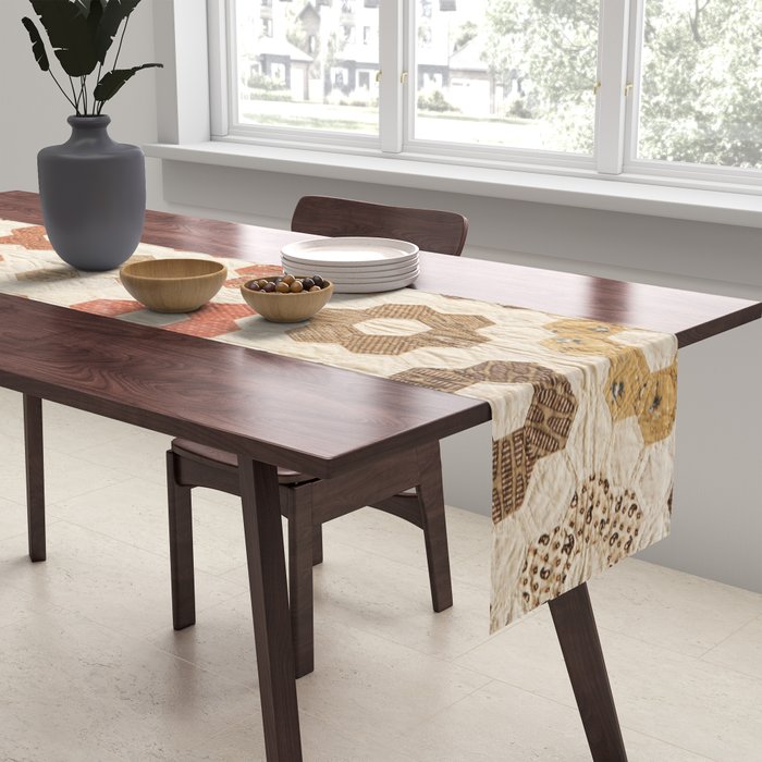 Vintage Multicolor Patchwork Quilt Table Runner Gallery Image 2