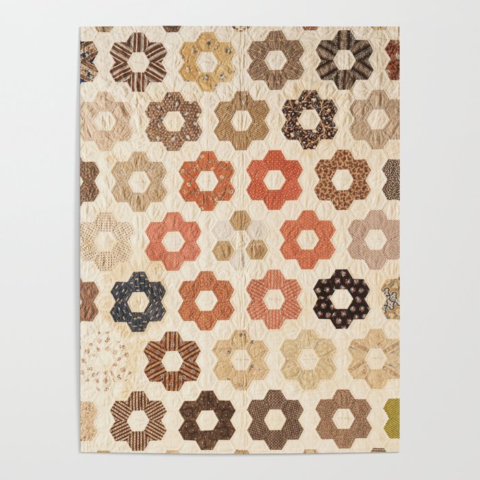 Vintage Multicolor Patchwork Quilt Poster Gallery Image 4