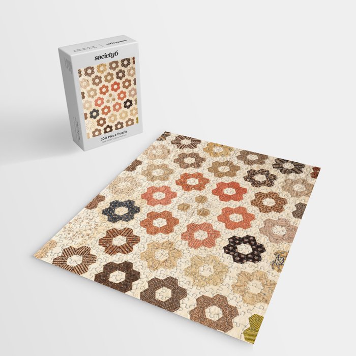 Vintage Multicolor Patchwork Quilt Jigsaw Puzzle Gallery Image 2