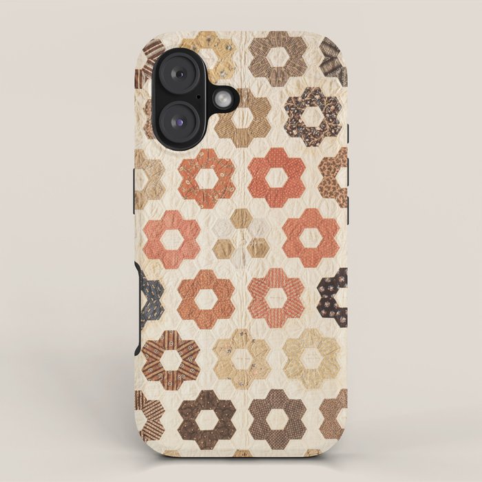 Vintage Multicolor Patchwork Quilt iPhone Case Gallery Image 1