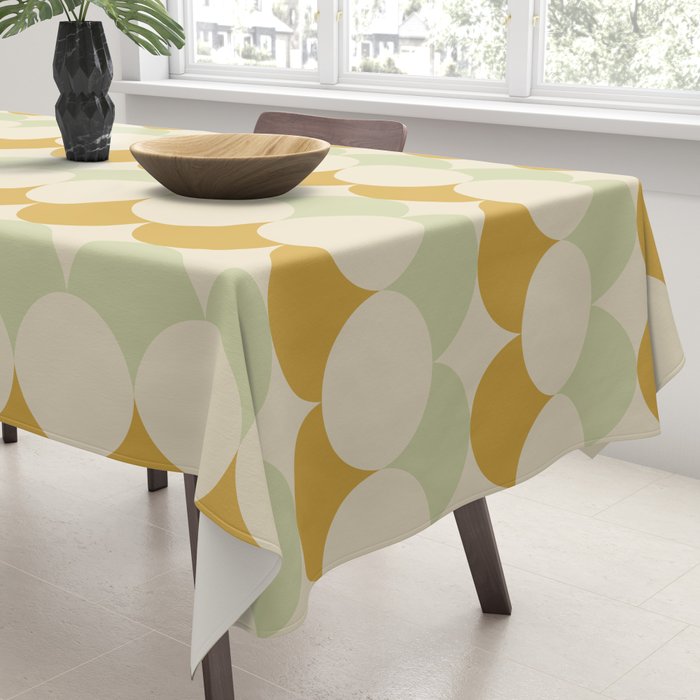 Retro Circular Pattern III Tablecloth Gallery Image 3