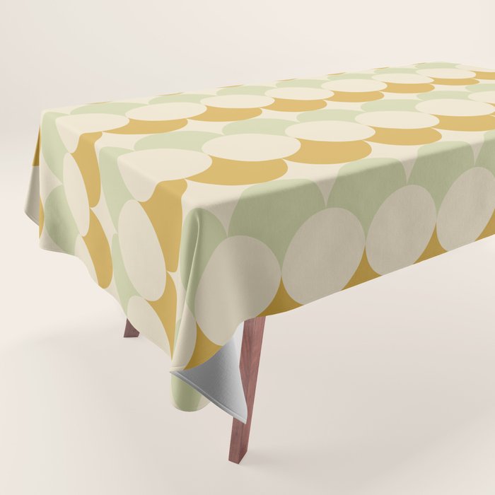 Retro Circular Pattern III Tablecloth Gallery Image 1