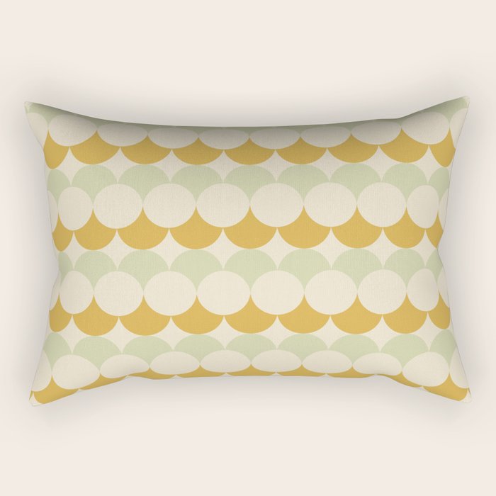 Retro Circular Pattern III Rectangular Pillow Gallery Image 1