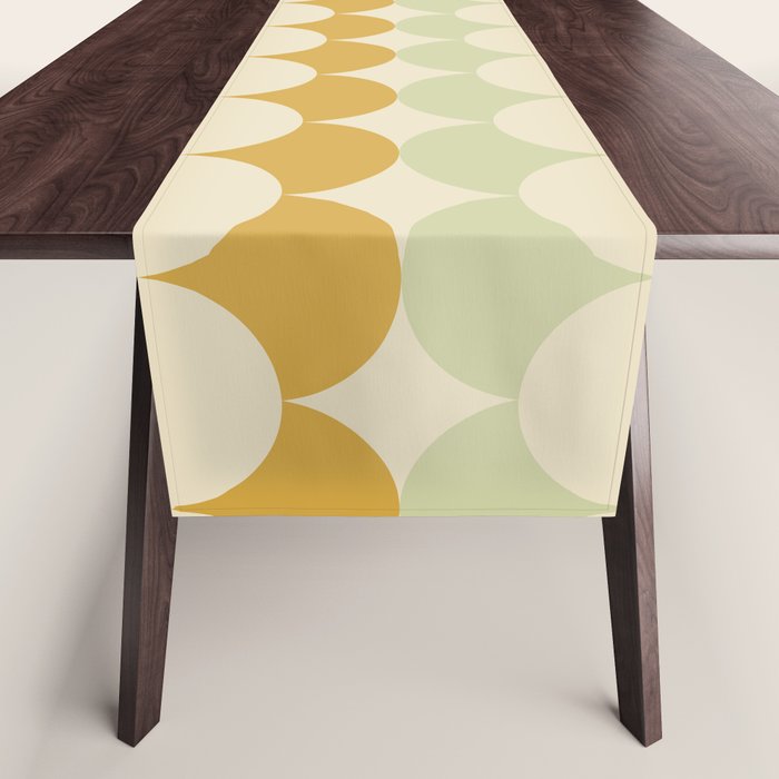 Retro Circular Pattern III Table Runner Gallery Image 1
