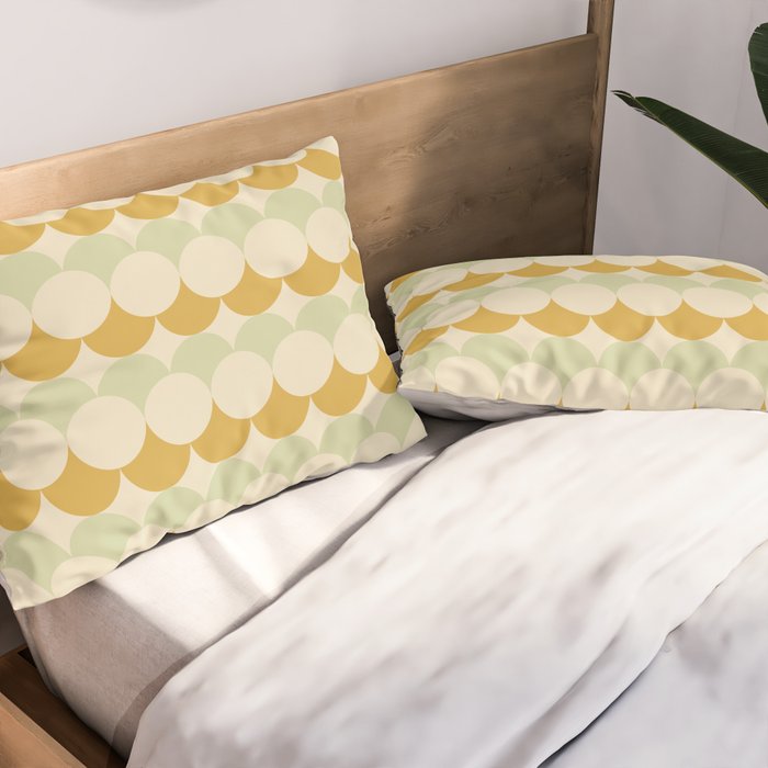 Retro Circular Pattern III Pillow Sham Gallery Image 2