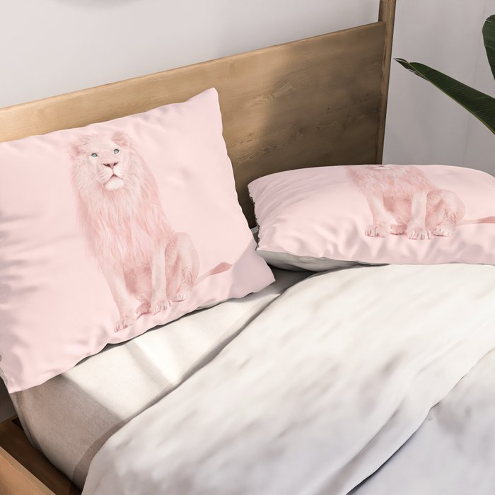 PINK LION Pillow Sham Gallery Image 2