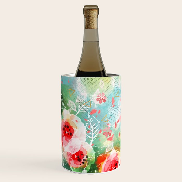 Abstract painting nature and geometric Wine Chiller Gallery Image 3
