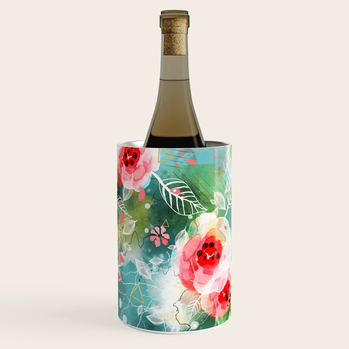 Abstract painting nature and geometric Wine Chiller Gallery Image 1