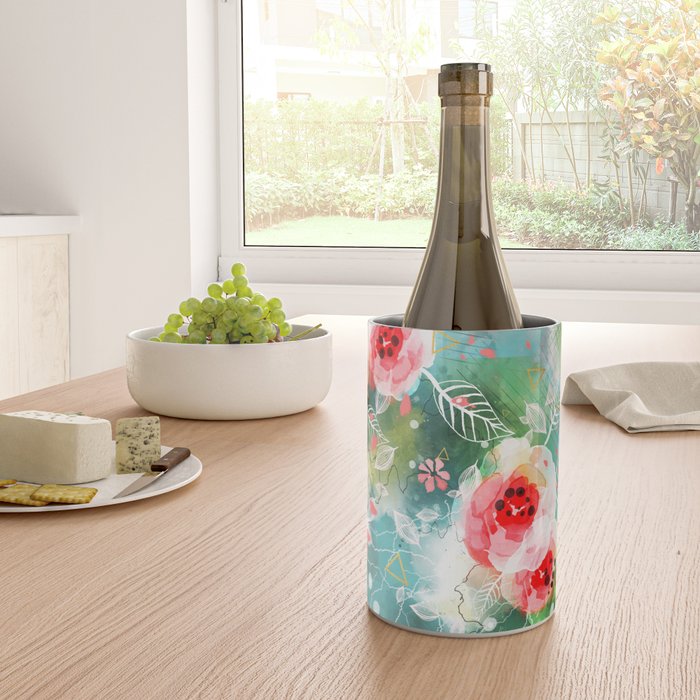 Abstract painting nature and geometric Wine Chiller Gallery Image 4