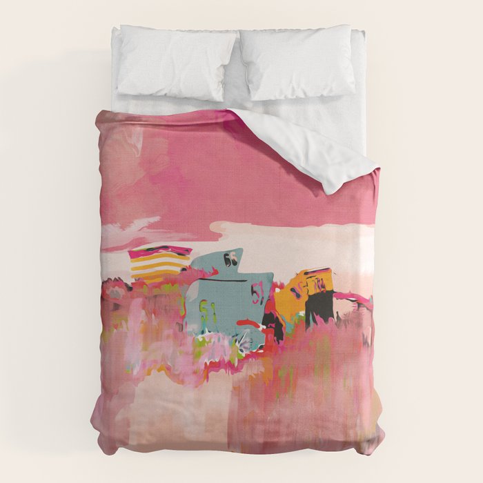 beach life pink Duvet Cover Gallery Image 6