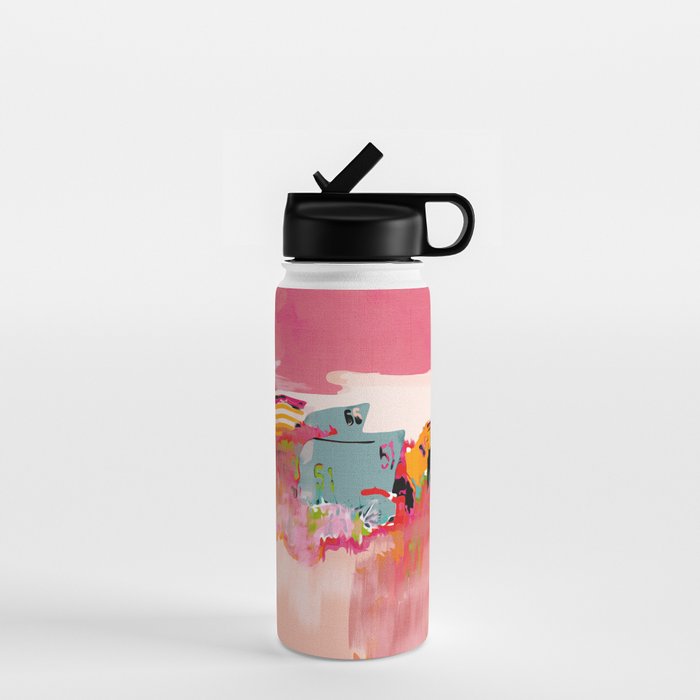 beach life pink Water Bottle Gallery Image 1