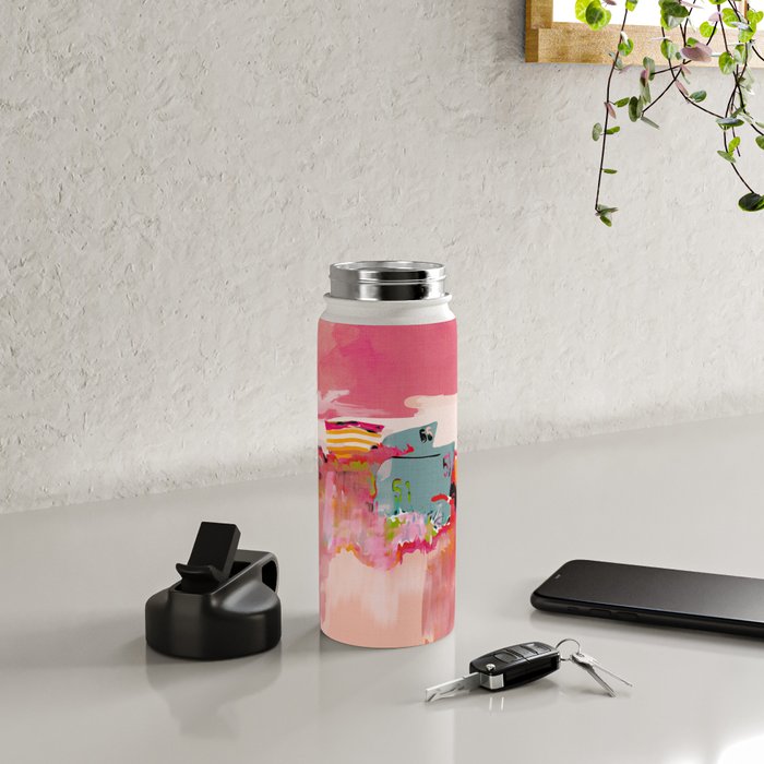 beach life pink Water Bottle Gallery Image 4