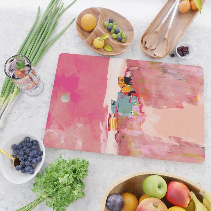 beach life pink Cutting Board Gallery Image 2
