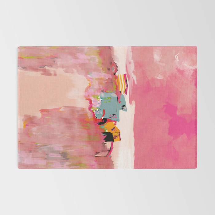 beach life pink Rug Gallery Image 2