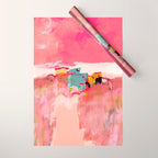 beach life pink Wrapping Paper Gallery Image 1