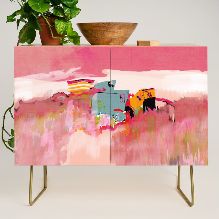 beach life pink Credenza Gallery Image 1