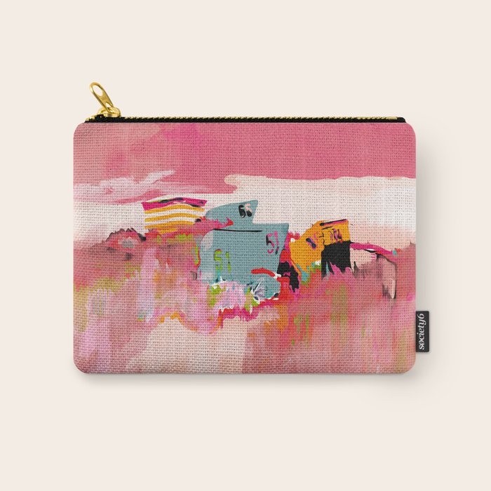 beach life pink Carry All Pouch Gallery Image 1