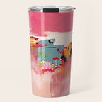 beach life pink Travel Mug Gallery Image 1