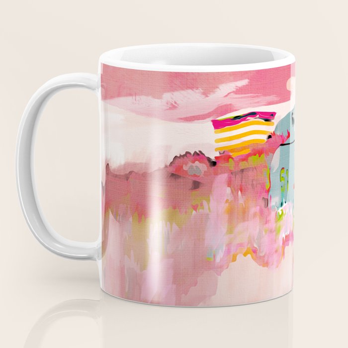 beach life pink Coffee Mug Gallery Image 3