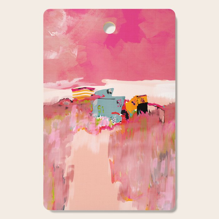 beach life pink Cutting Board Gallery Image 1