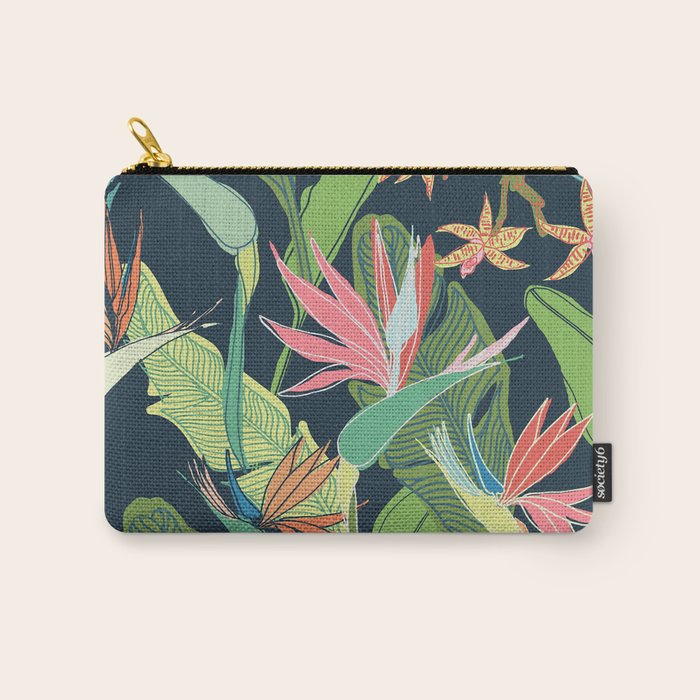 Tropical Bird of Paradise Carry All Pouch Gallery Image 1