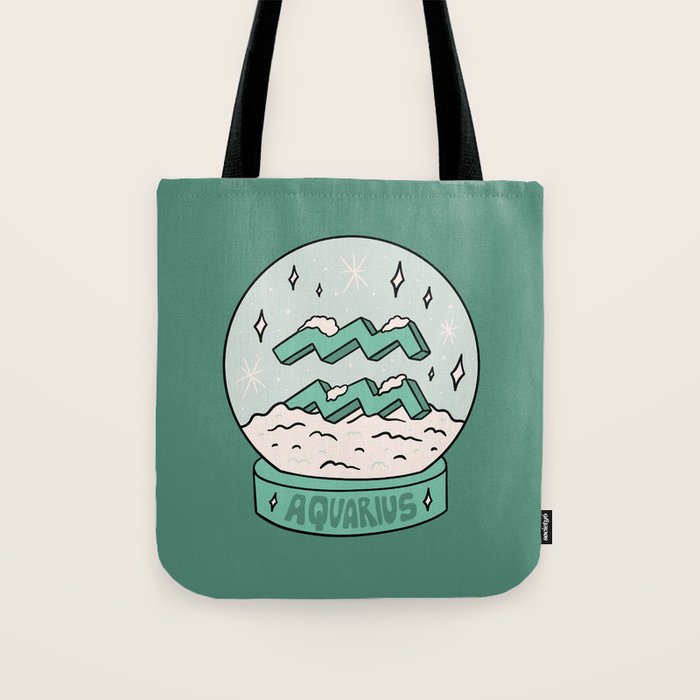Aquarius Snow Globe Tote Bag Gallery Image 1