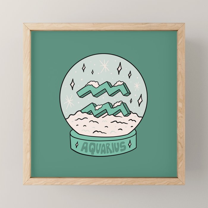 Aquarius Snow Globe Mini Art Print Gallery Image 1