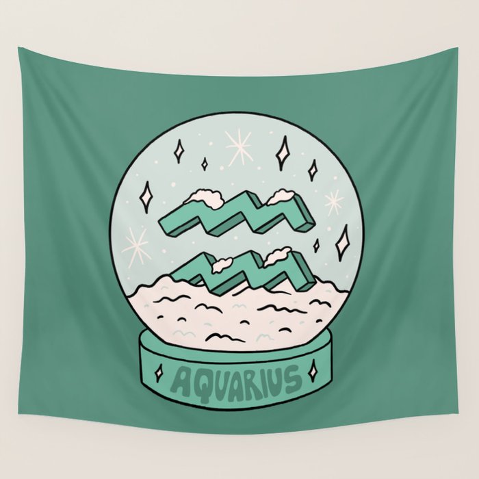 Aquarius Snow Globe Wall Tapestry Gallery Image 1