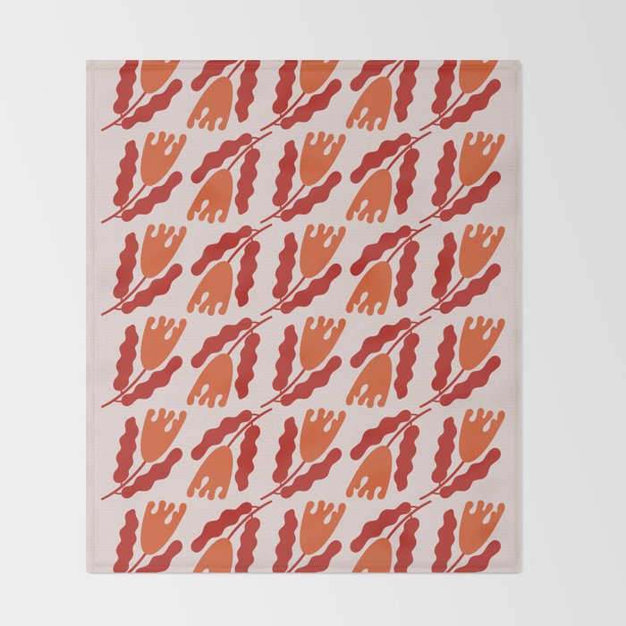 Wavy Flora II Throw Blanket Gallery Image 2