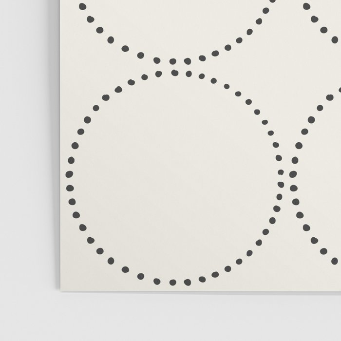 Minimalist Dotted Circles in Black and White Poster Gallery Image 3