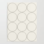 Minimalist Dotted Circles in Black and White Poster Gallery Image 4