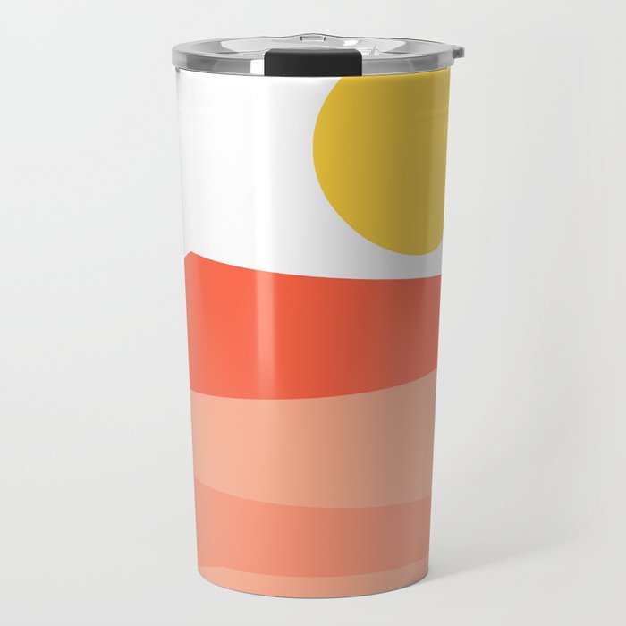Abstract Landscape 09 Red Travel Mug Gallery Image 1