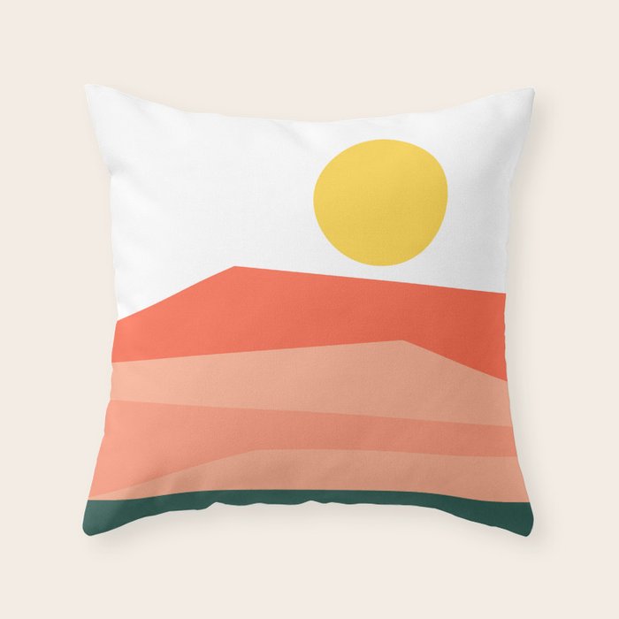 Abstract Landscape 09 Red Throw Pillow Gallery Image 6