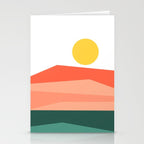 Abstract Landscape 09 Red Stationery Card Gallery Image 2