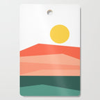 Abstract Landscape 09 Red Cutting Board Gallery Image 1