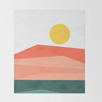 Abstract Landscape 09 Red Throw Blanket Gallery Image 2