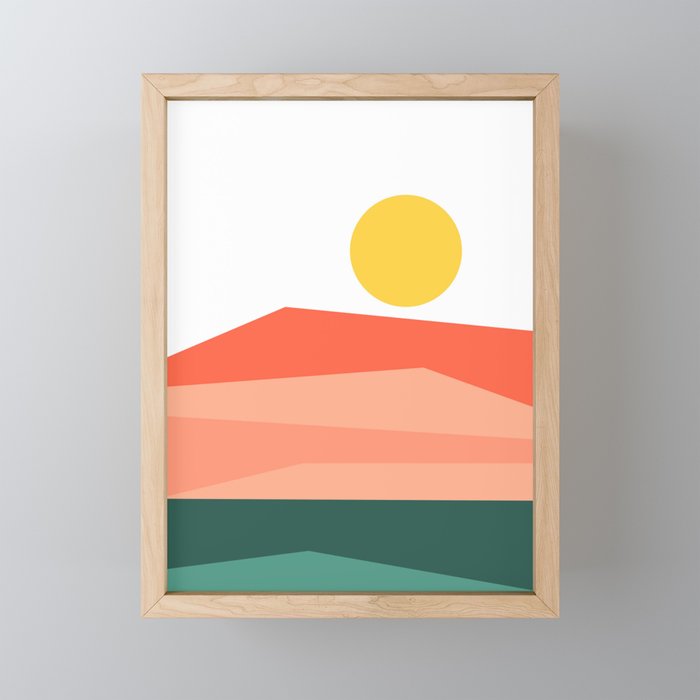 Abstract Landscape 09 Red Mini Art Print Gallery Image 1