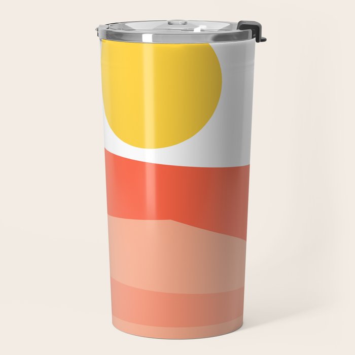 Abstract Landscape 09 Red Travel Mug Gallery Image 2